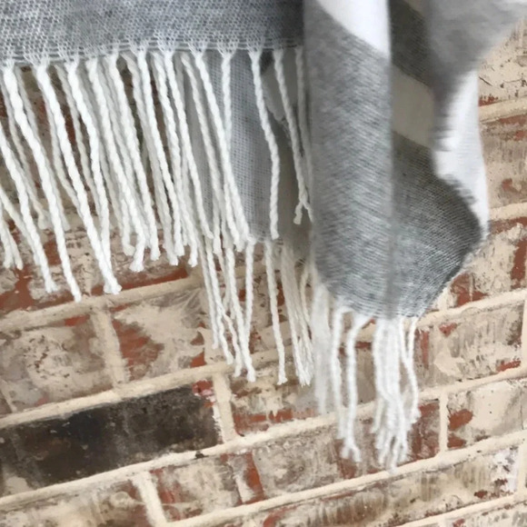 Vince Camuto Striped Turtle Neck Fringed Poncho - Picture 3 of 4